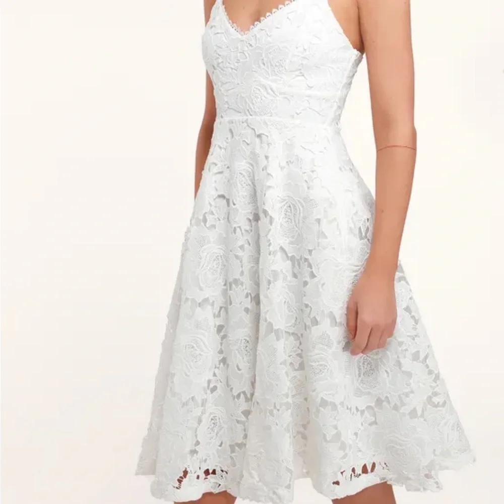 Lulus Nora Lee White Sleeveless Lace Midi Dress With Pockets Size XS - Picture 2 of 11